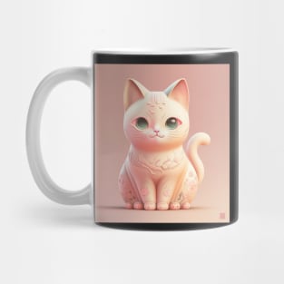 Lucky Japanese Cat Pink Color Mug